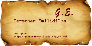 Gerstner Emiliána névjegykártya